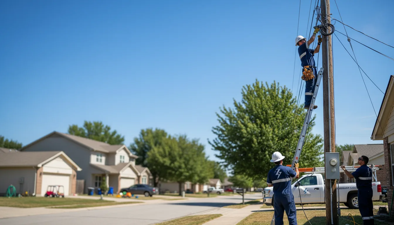 Residential electrician providing installation services in Brownfield, ME